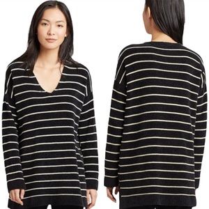 Eileen Fisher Striped Black and White Sweater Size XL